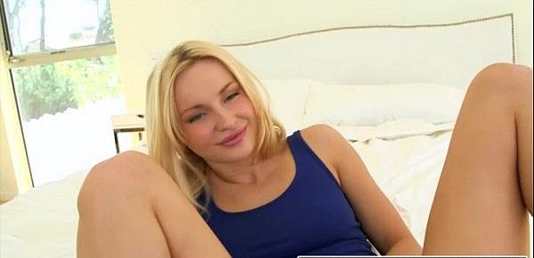  Pretty blonde teen Staci Carr gets drilled by huge dick